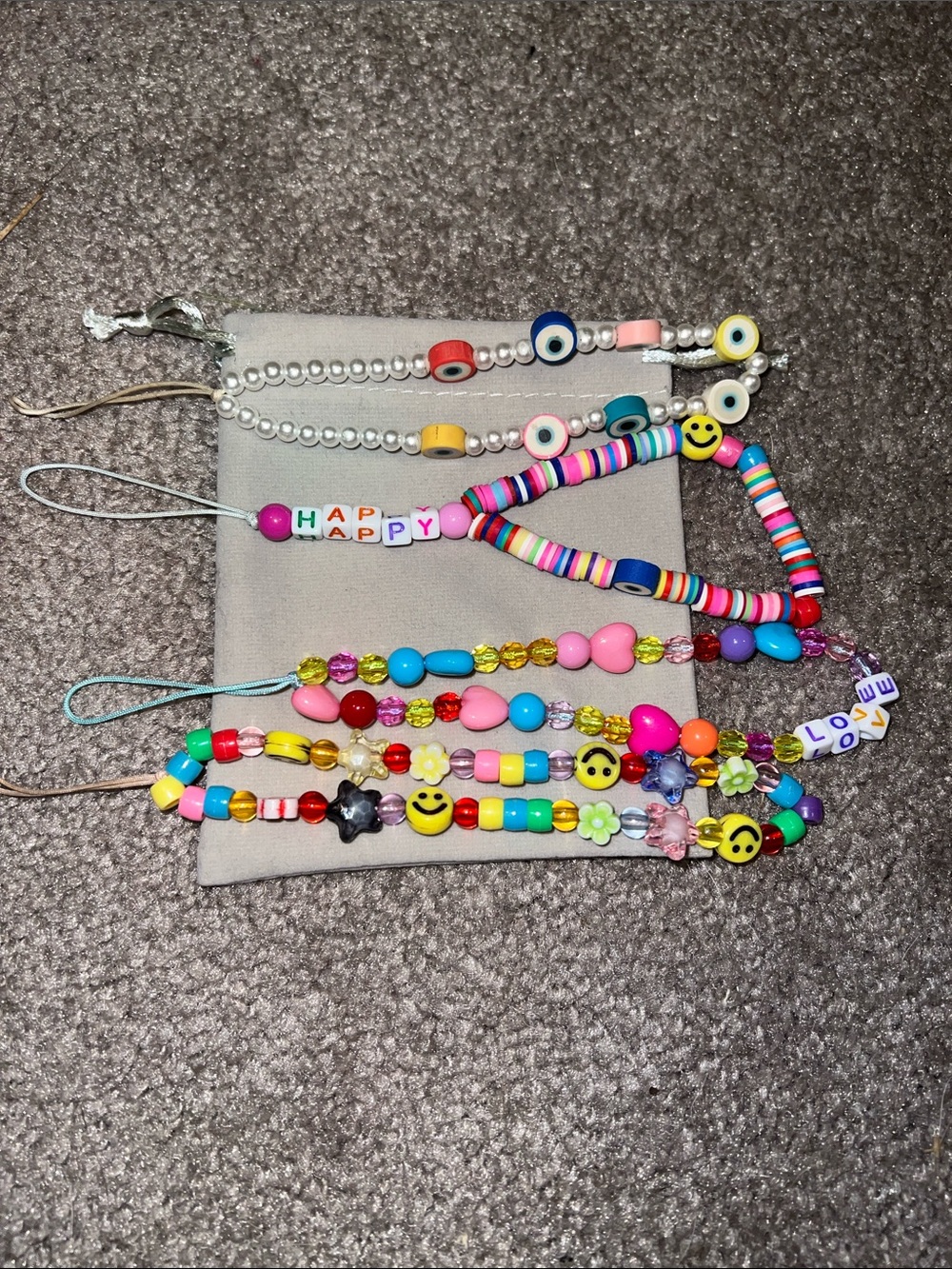 Colorful Beaded Phone Charms